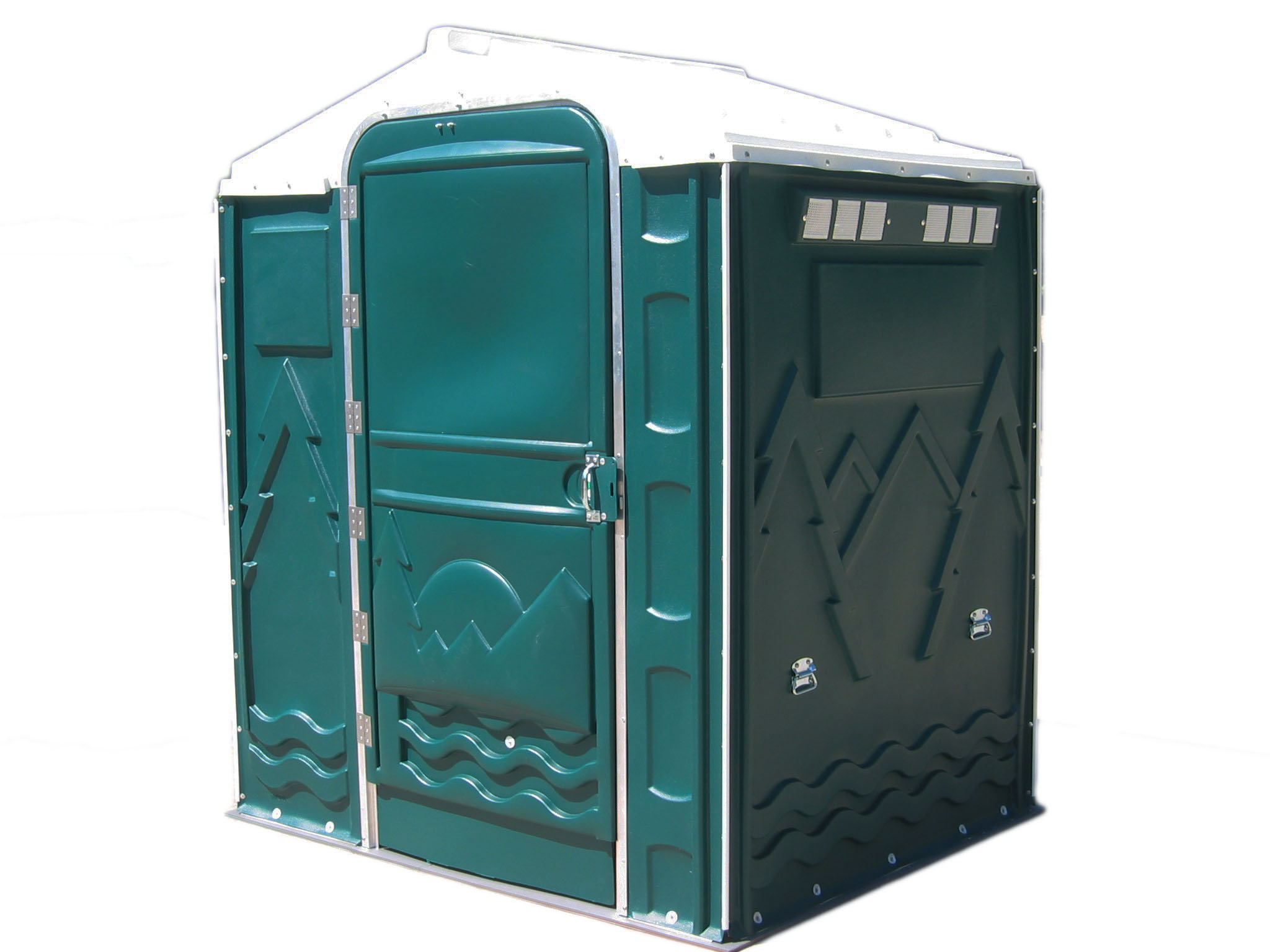 PolyPortable Restroom - Port a Potty - Green Senator PPSENT-06 - Click Image to Close